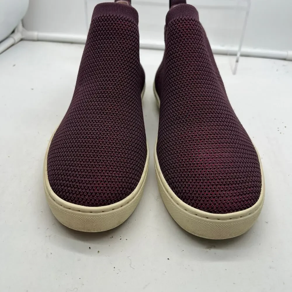 Rothy's Shoes Womens 9 The Chelsea Boot Bootie Ankle Knit Pull on Purple